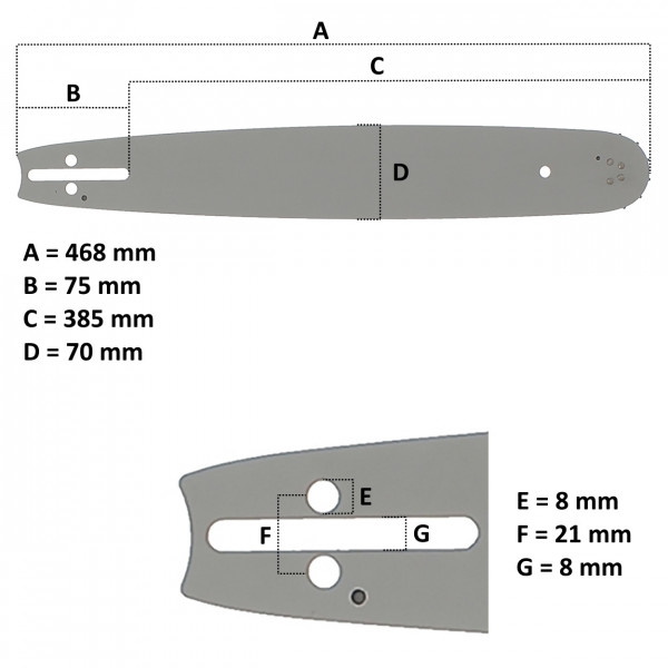 Guide 16 pouces (40 cm) avec lot de 3 chaînes 66 maillons pour tronçonneuse  - Tronçonneuses
