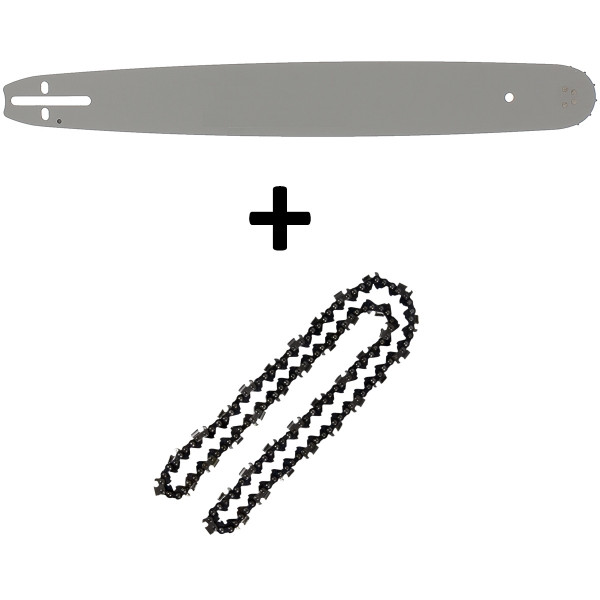 Guide 20 pouces (50 cm) avec chaîne 76 maillons pour tronçonneuse -  Tronçonneuses
